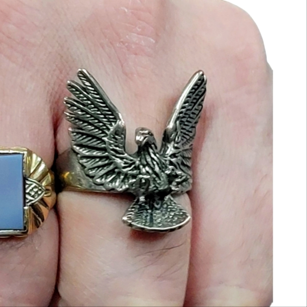 Vintage G&S Flying Eagle Biker Ring